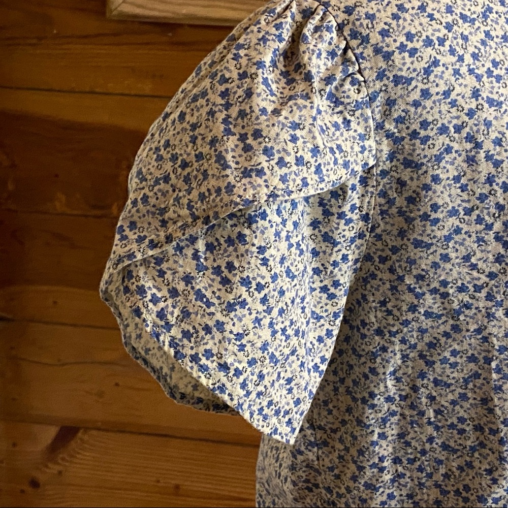 Cottagecore Vintage Calico Waist Coat Shirt